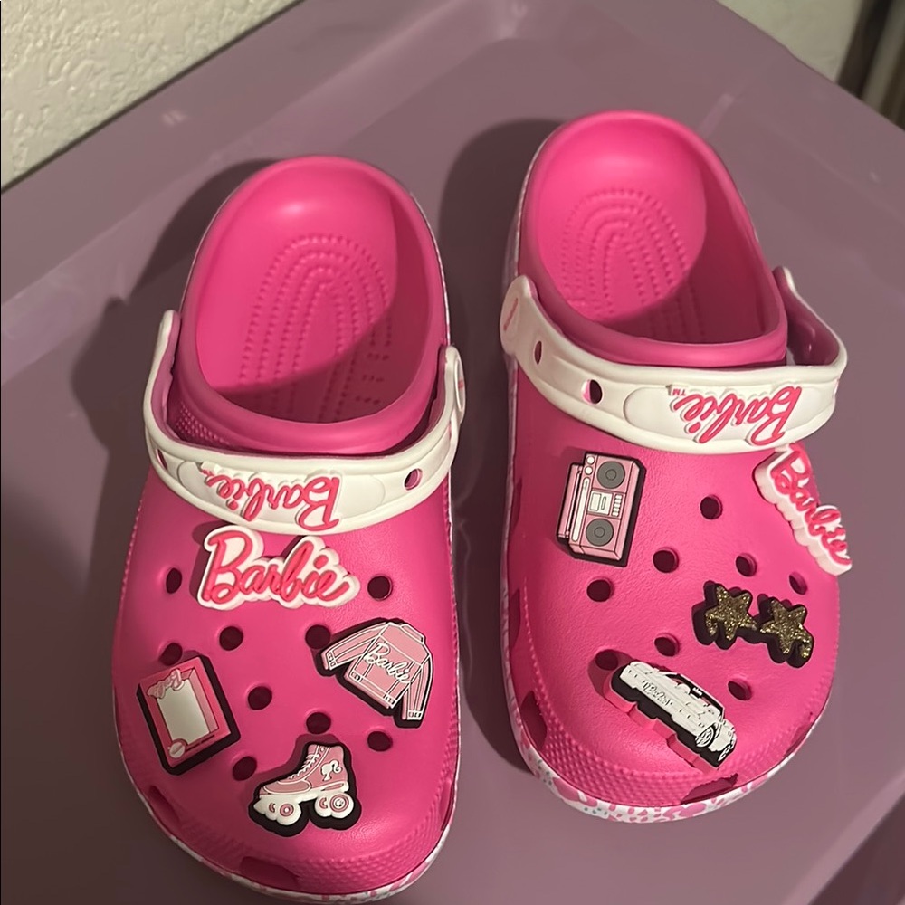 CROCS Barbie Pink with Fun Charms
